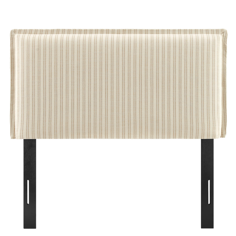 Camille Striped Linen Blend Twin Size Headboard by Modway