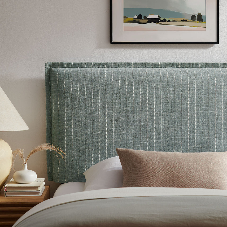 Camille Striped Linen Blend Twin Size Headboard by Modway