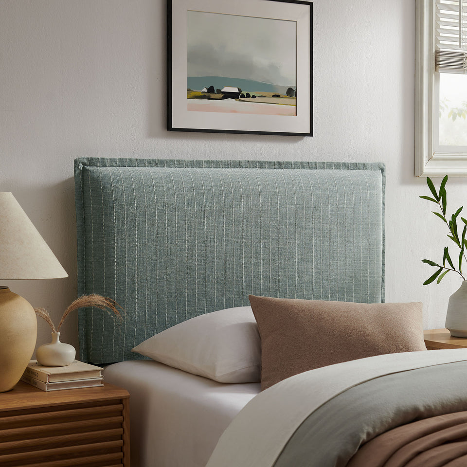 Camille Striped Linen Blend Twin Size Headboard by Modway