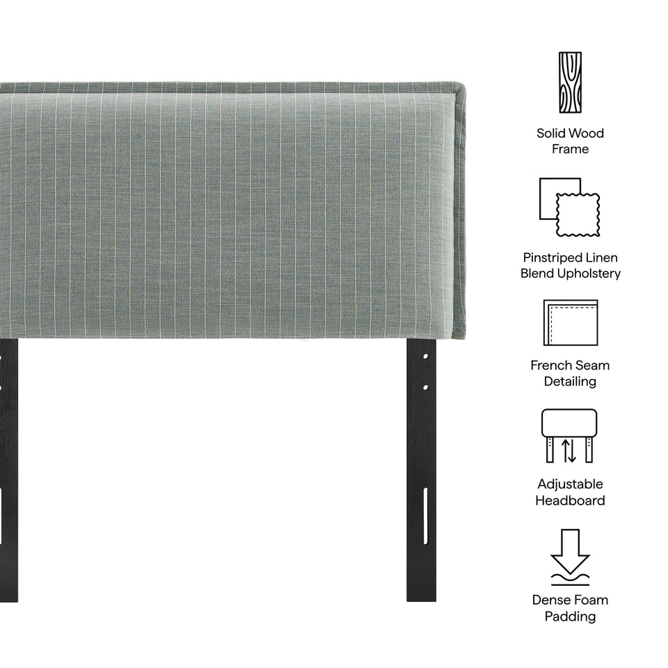 Camille Striped Linen Blend Twin Size Headboard by Modway