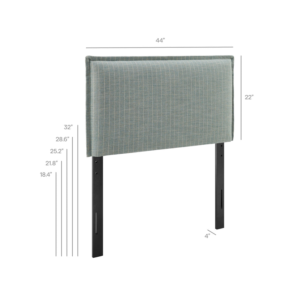 Camille Striped Linen Blend Twin Size Headboard by Modway