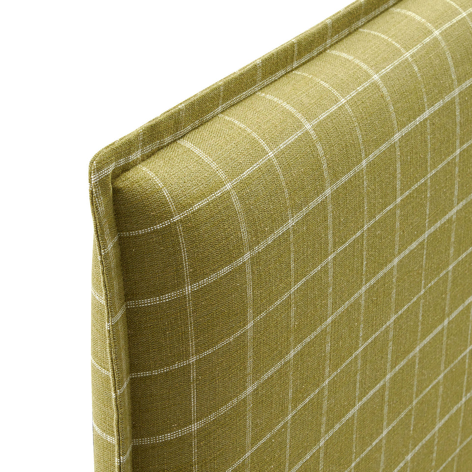 Camille Checkered Linen Blend Twin Size Headboard by Modway
