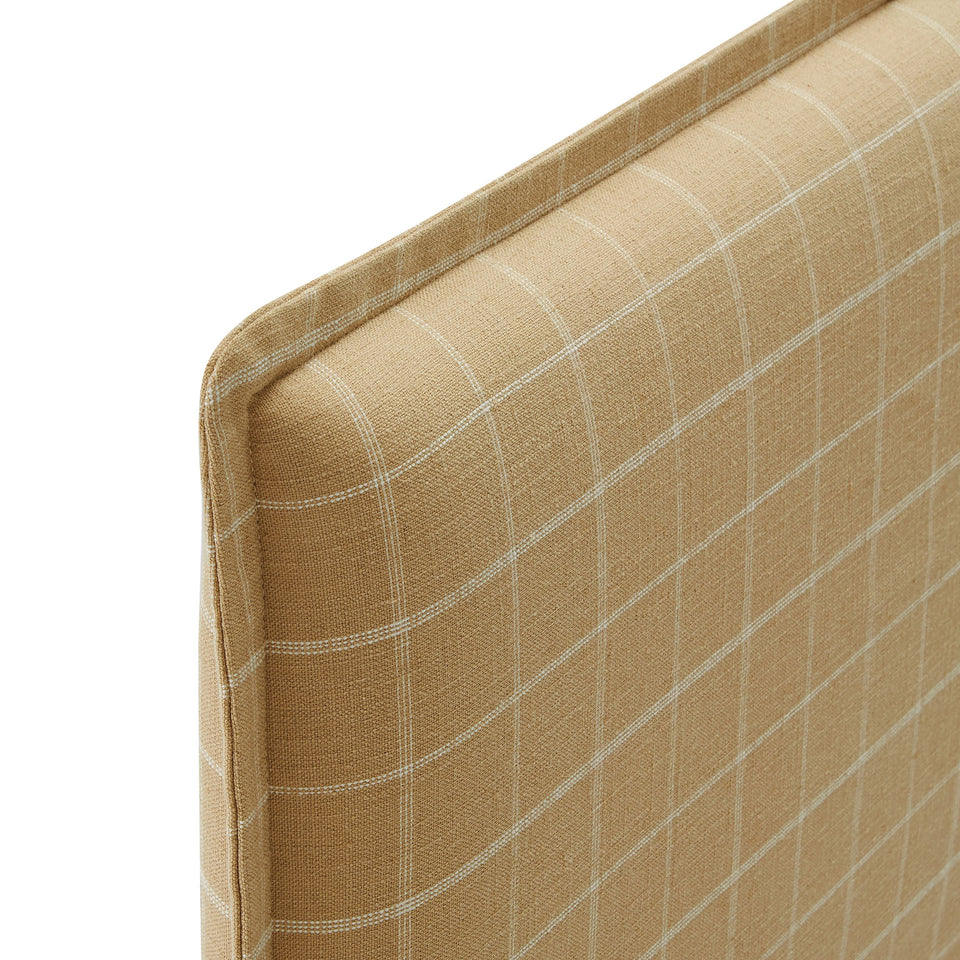 Camille Checkered Linen Blend Twin Size Headboard by Modway