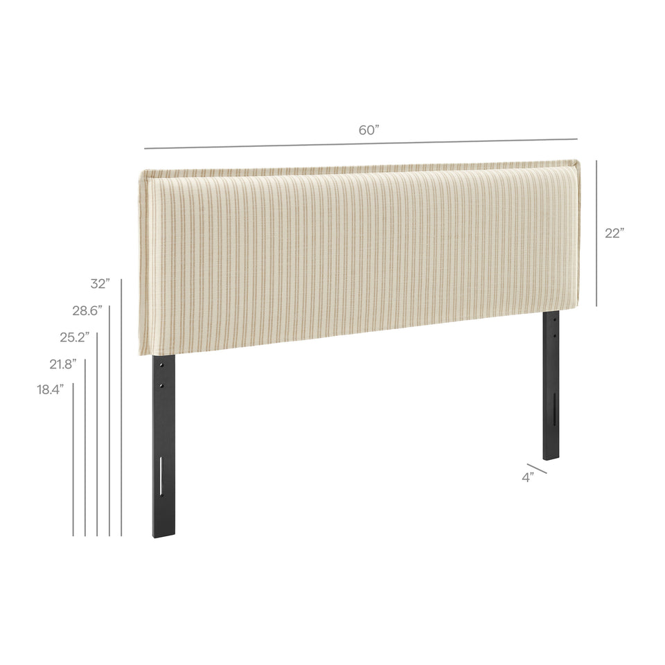 Camille Striped Linen Blend Full Size Headboard by Modway