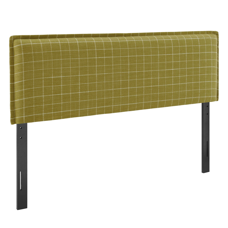 Camille Checkered Linen Blend Full Size Headboard by Modway