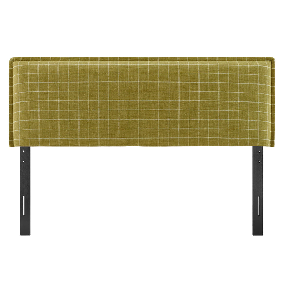 Camille Checkered Linen Blend Full Size Headboard by Modway