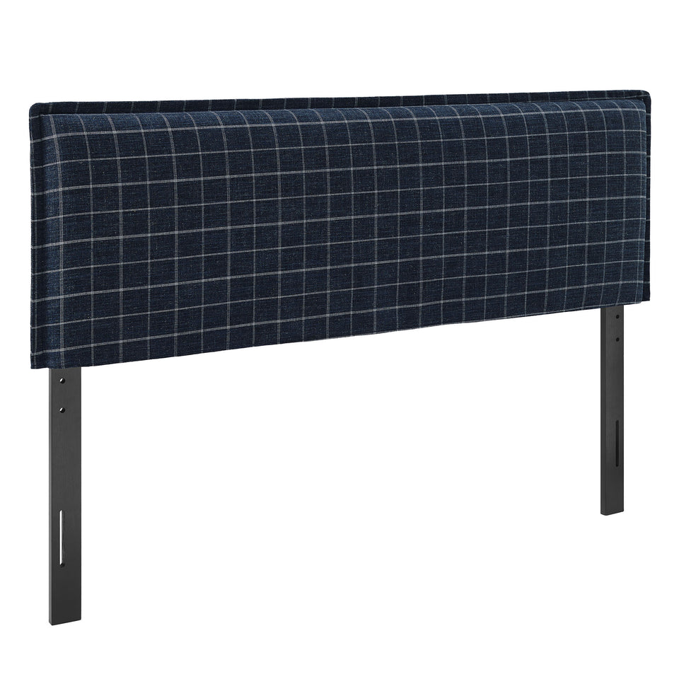 Camille Checkered Linen Blend Full Size Headboard by Modway