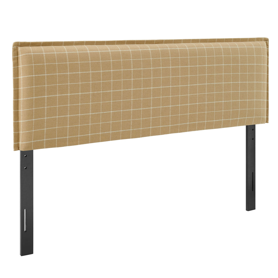 Camille Checkered Linen Blend Full Size Headboard by Modway