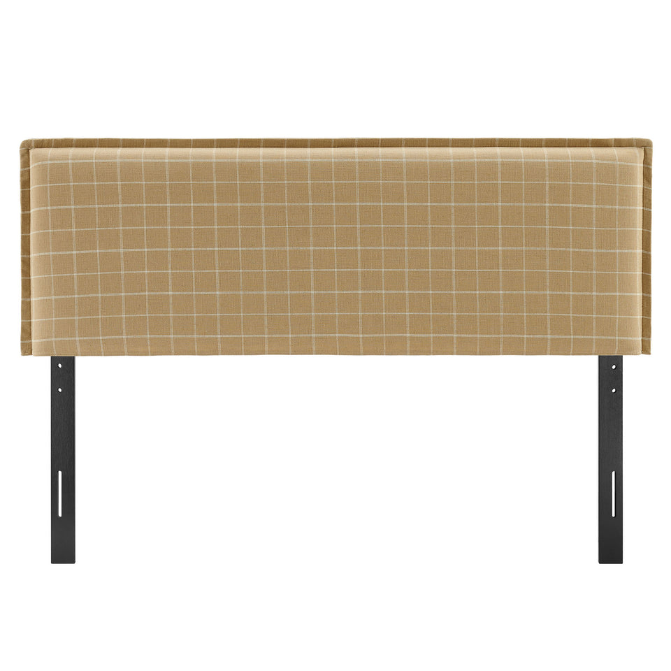 Camille Checkered Linen Blend Full Size Headboard by Modway