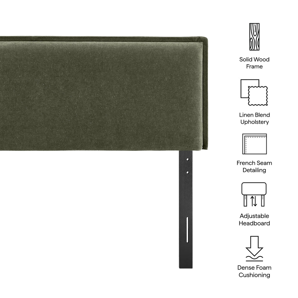 Camille Upholstered Linen Blend Queen Size Headboard by Modway