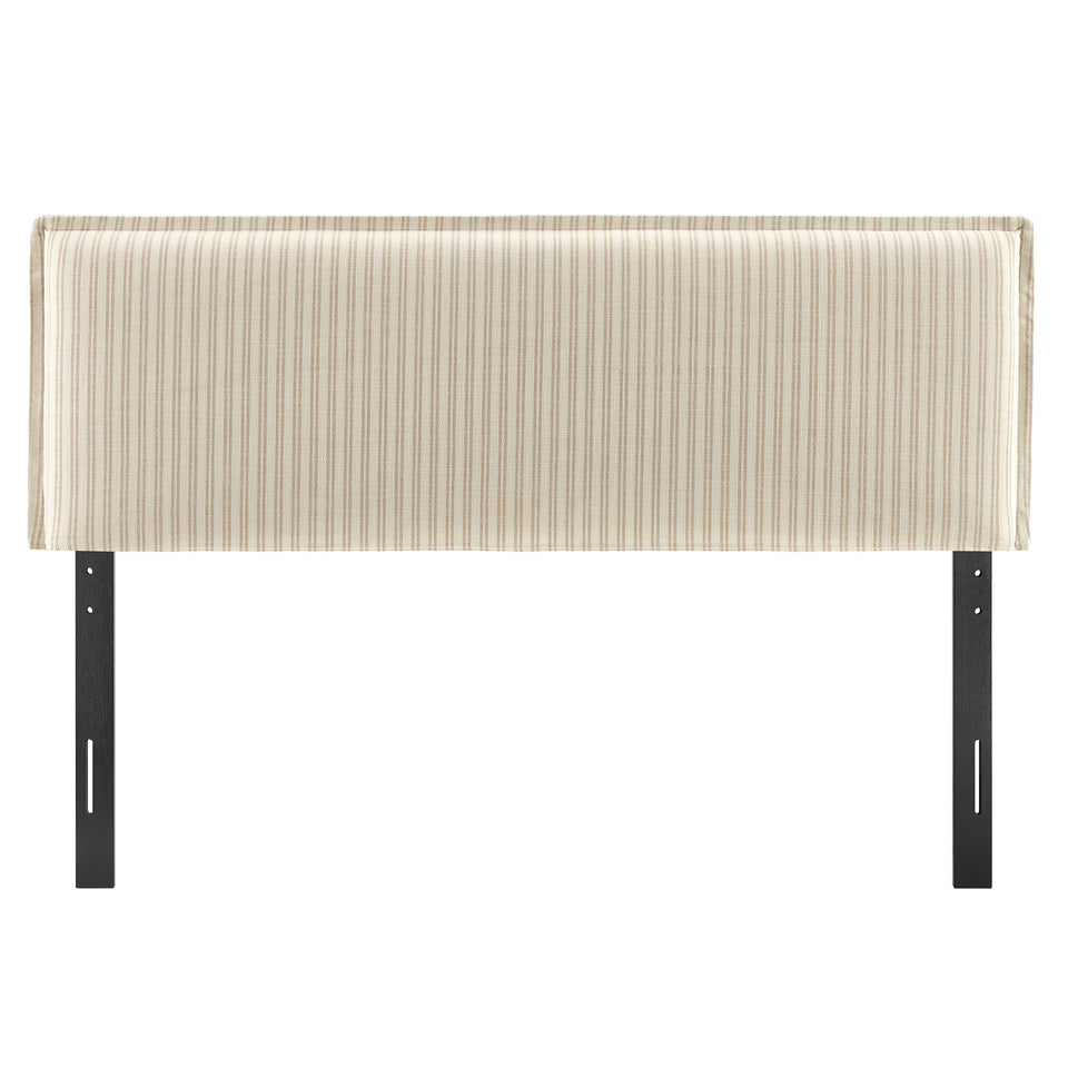Camille Striped Linen Blend Queen Size Headboard by Modway