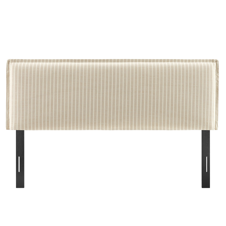Camille Striped Linen Blend Queen Size Headboard by Modway