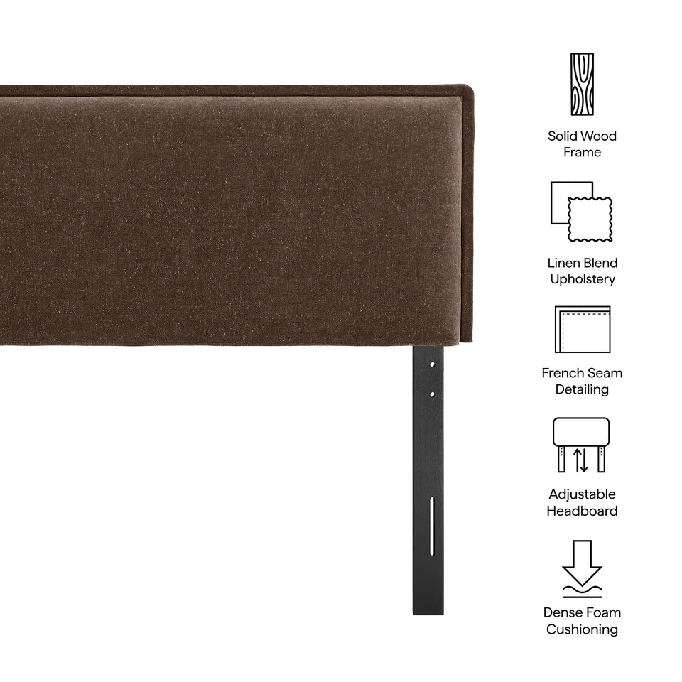Camille Upholstered Linen Blend King Size Headboard by Modway