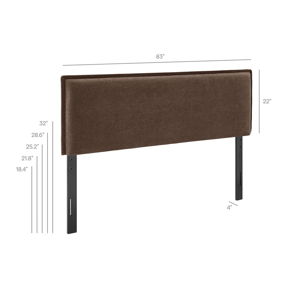 Camille Upholstered Linen Blend King Size Headboard by Modway