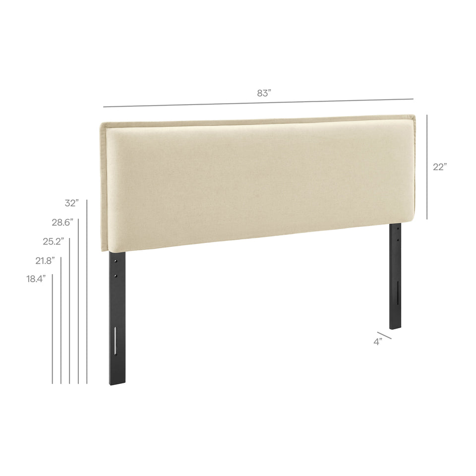 Camille Upholstered Linen Blend King Size Headboard by Modway