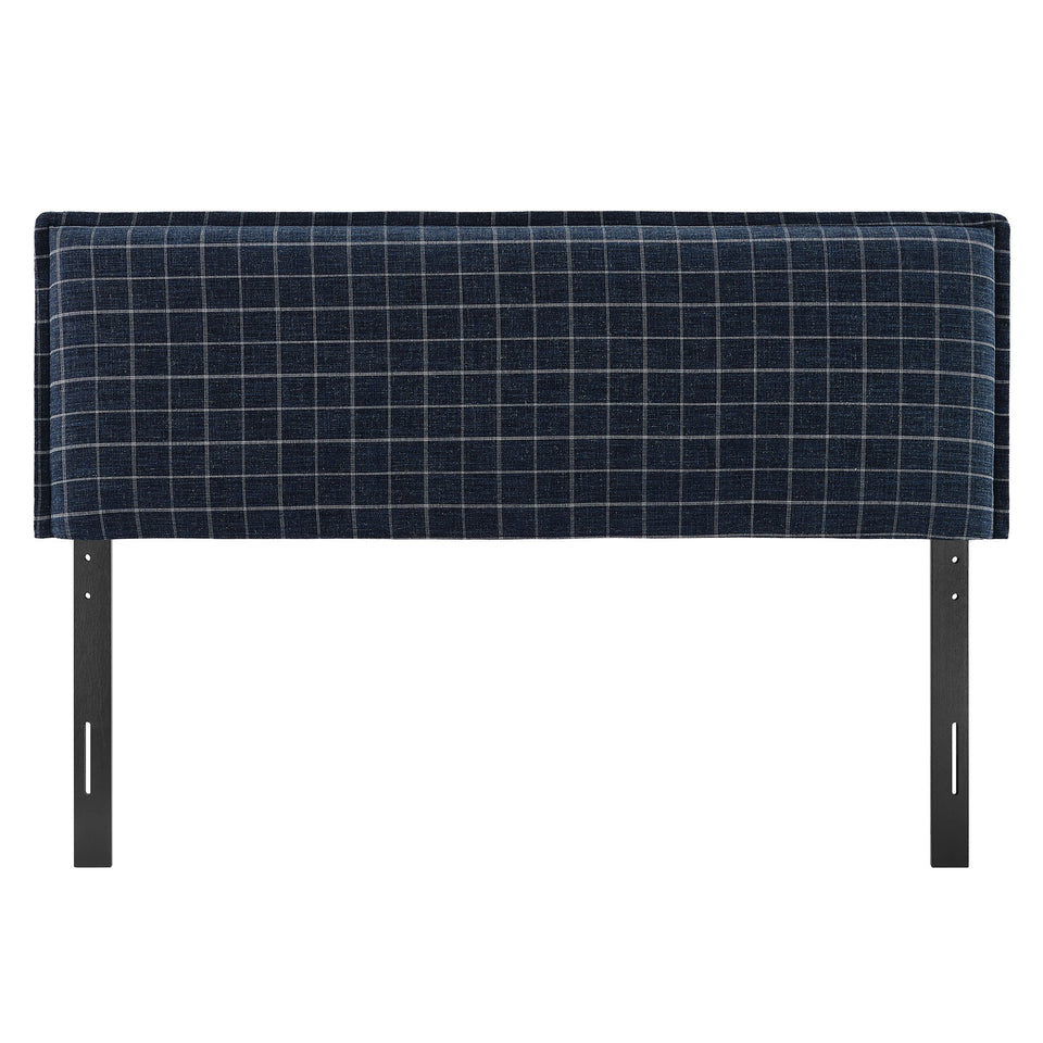 Camille Checkered Linen Blend King Size Headboard by Modway
