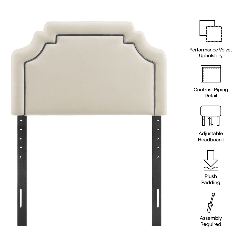 Magnolia Stain-Resistant Performance Velvet Twin Size Headboard by Modway