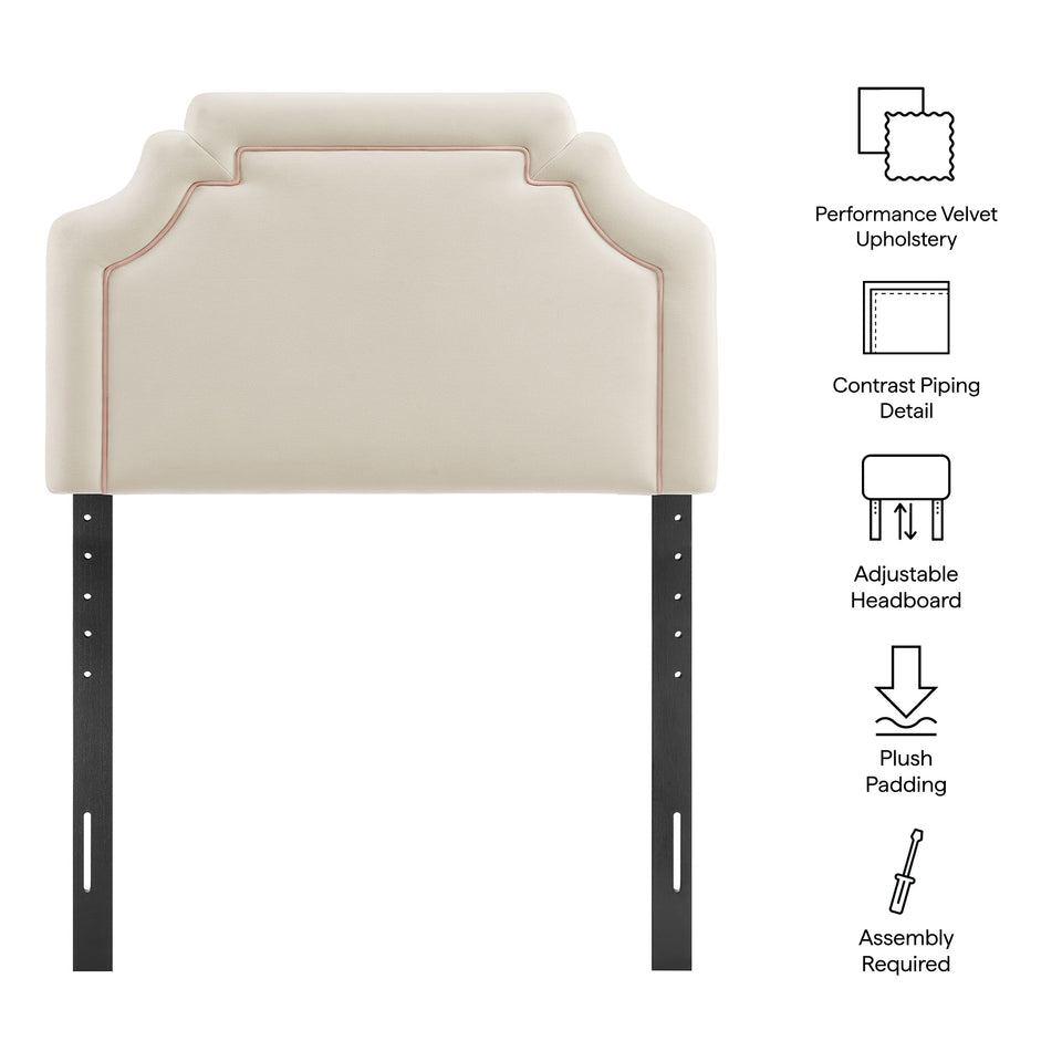 Magnolia Stain-Resistant Performance Velvet Twin Size Headboard by Modway