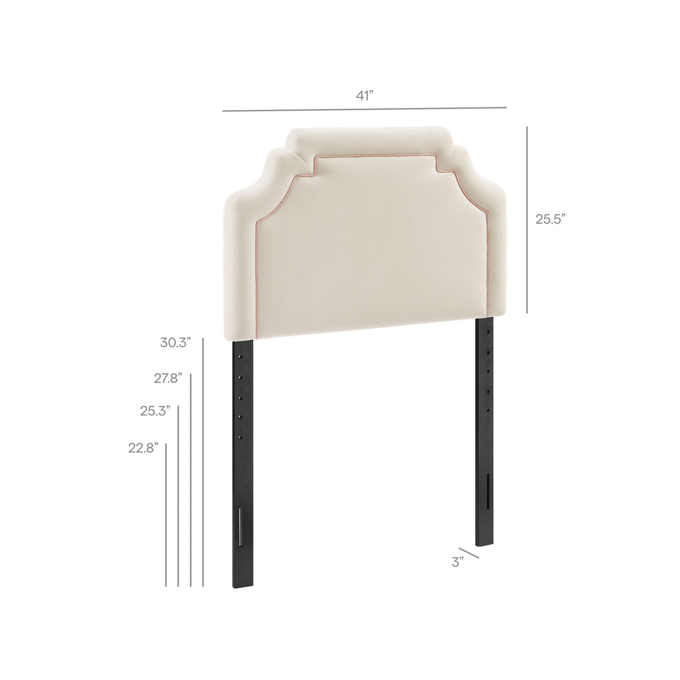 Magnolia Stain-Resistant Performance Velvet Twin Size Headboard by Modway