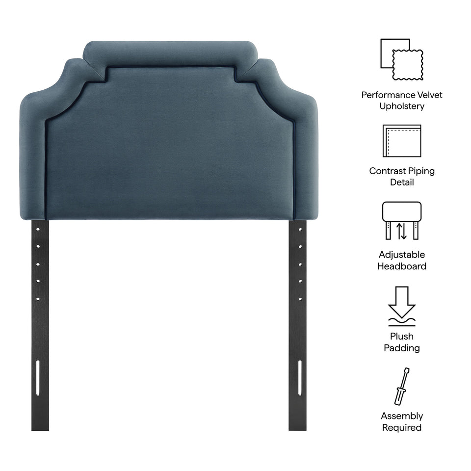 Magnolia Stain-Resistant Performance Velvet Twin Size Headboard by Modway