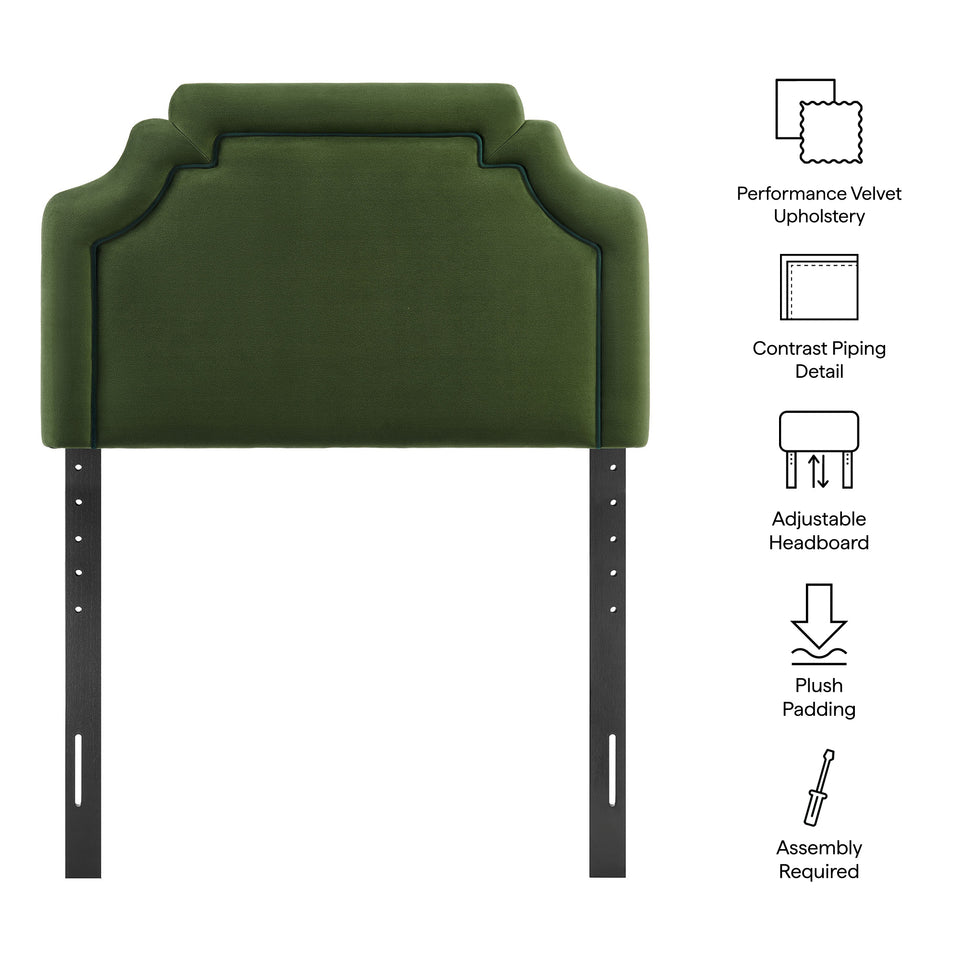 Magnolia Stain-Resistant Performance Velvet Twin Size Headboard by Modway
