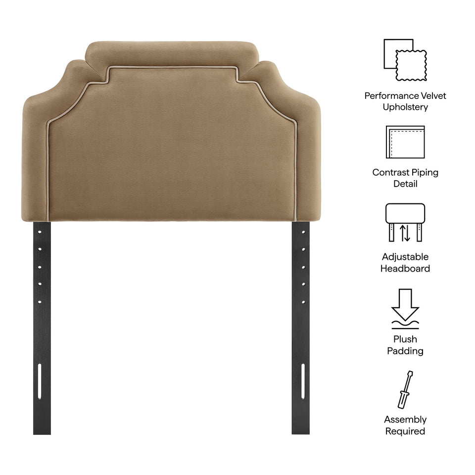 Magnolia Stain-Resistant Performance Velvet Twin Size Headboard by Modway
