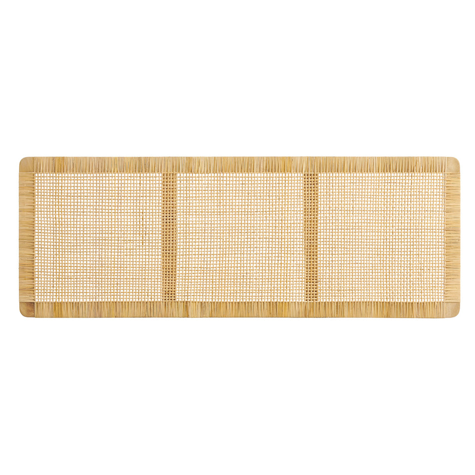 Sandy Wall Mounted Wood and Rattan King Size Headboard by Modway