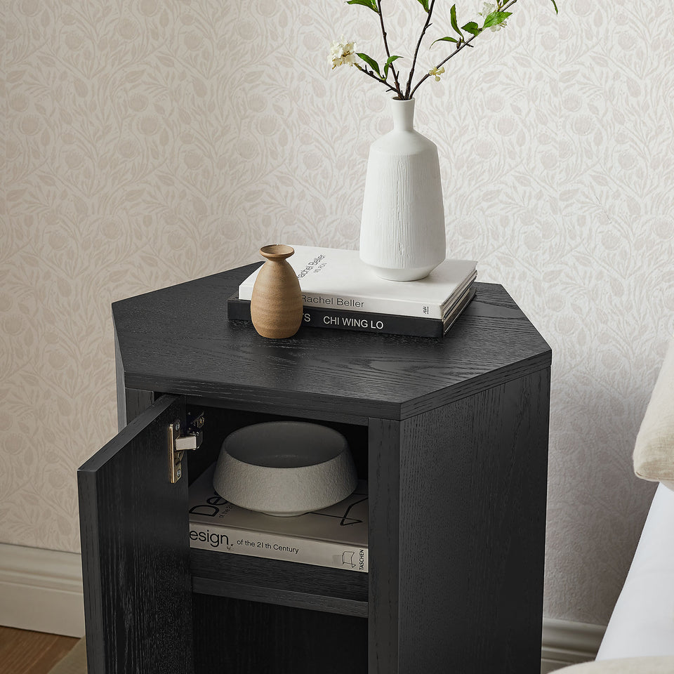 Kade Faceted Wood Side Table by Modway