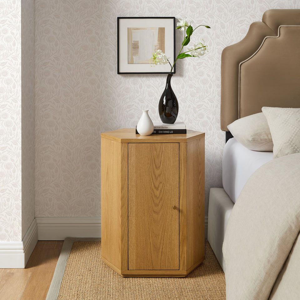 Kade Faceted Wood Side Table by Modway