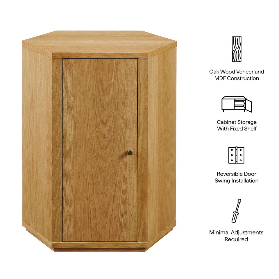 Kade Faceted Wood Side Table by Modway