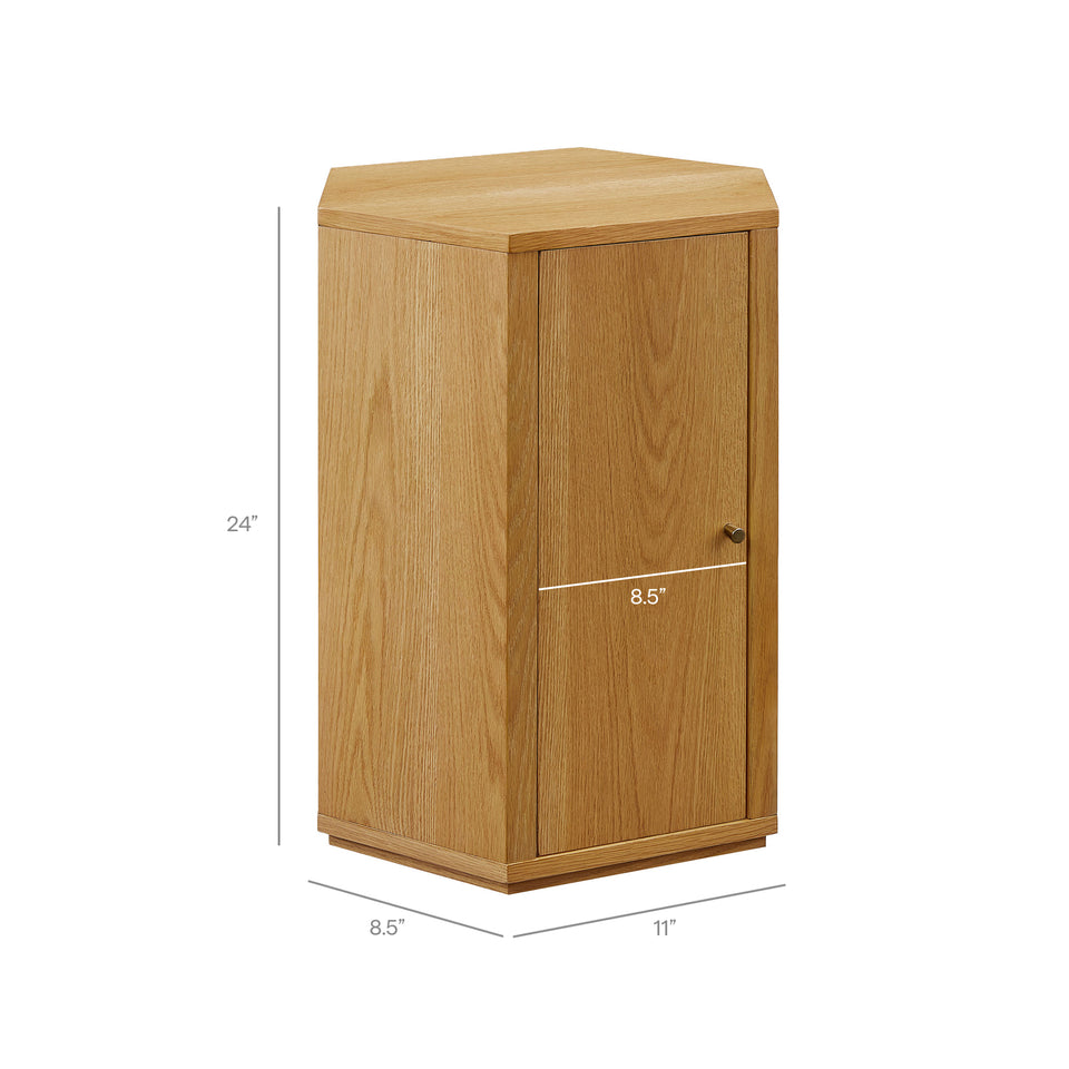 Kade Faceted Wood Side Table by Modway