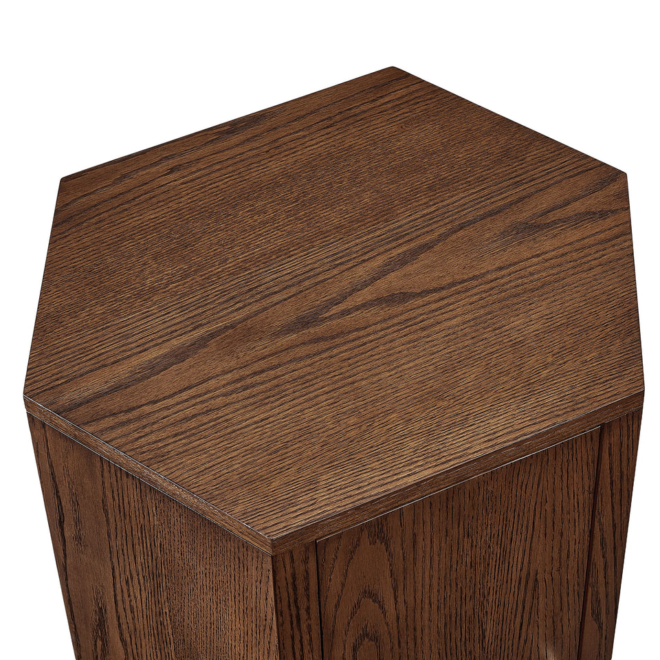 Kade Faceted Wood Side Table by Modway