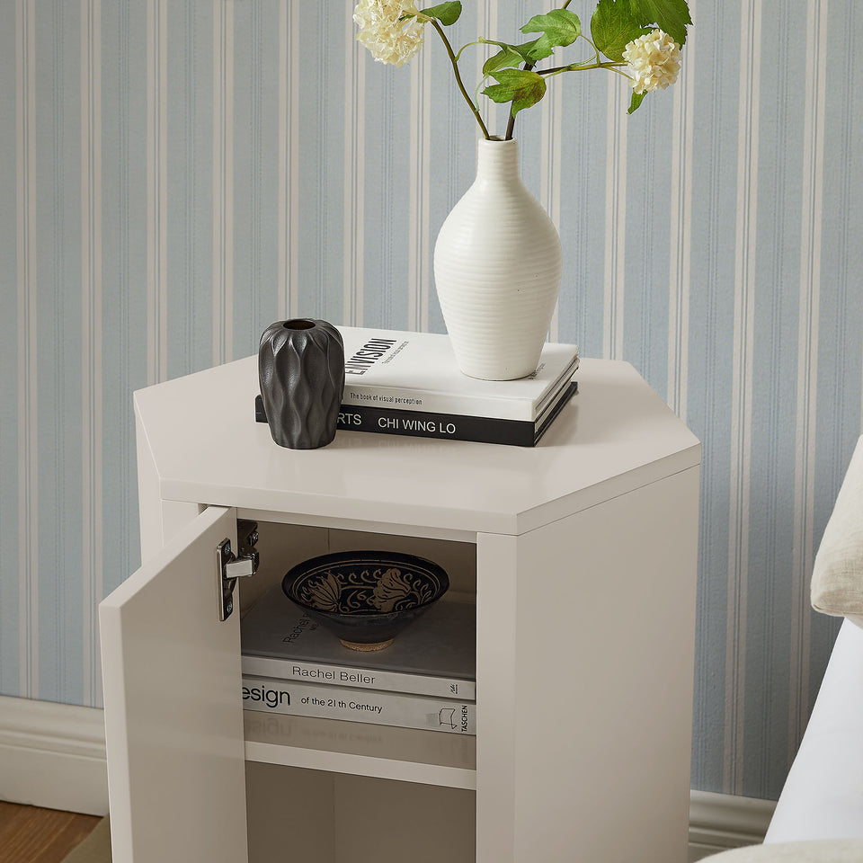 Kade Faceted Semi-Gloss Side Table by Modway