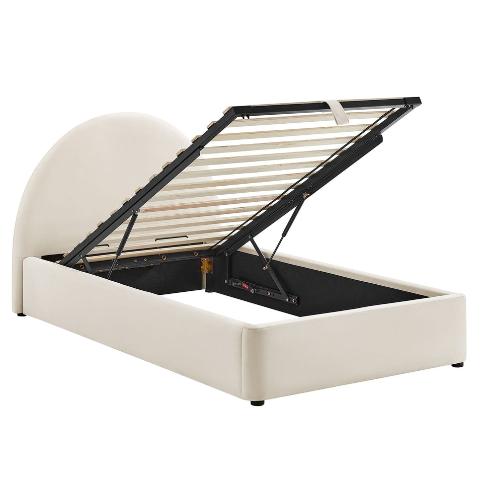 Resort Arched Performance Velvet Storage Platform Bed Frame by Modway