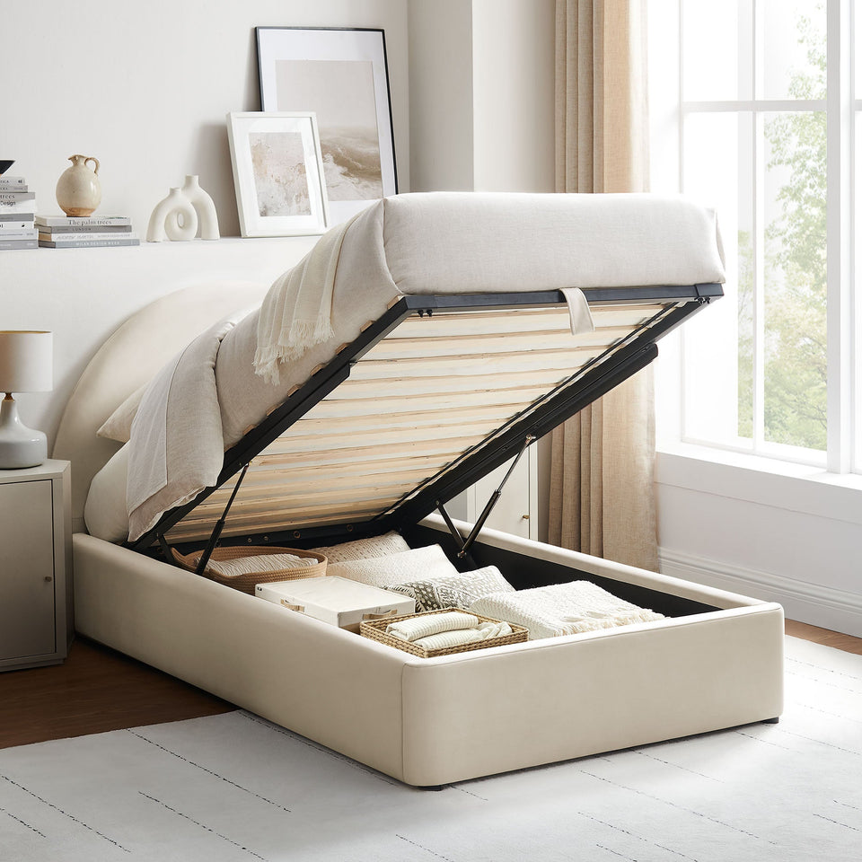 Resort Arched Performance Velvet Storage Platform Bed Frame by Modway