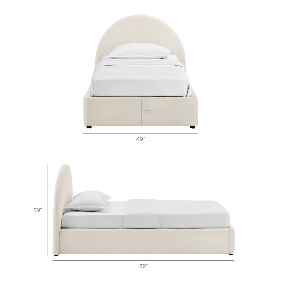 Resort Arched Performance Velvet Storage Platform Bed Frame by Modway