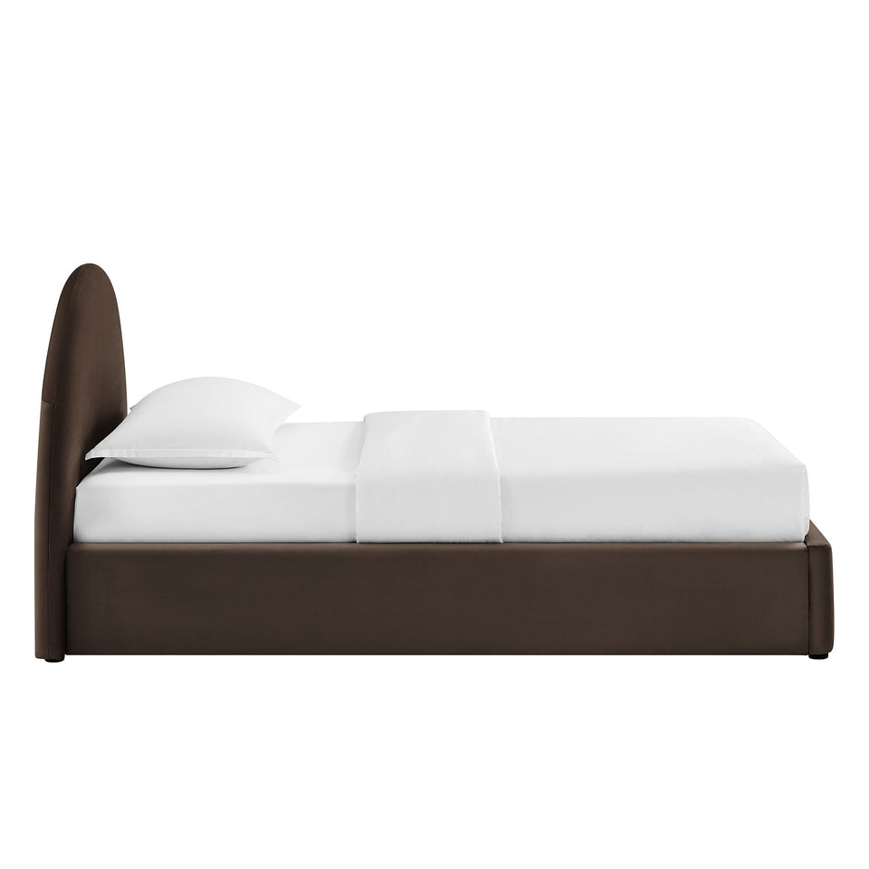 Resort Arched Performance Velvet Storage Platform Bed Frame by Modway