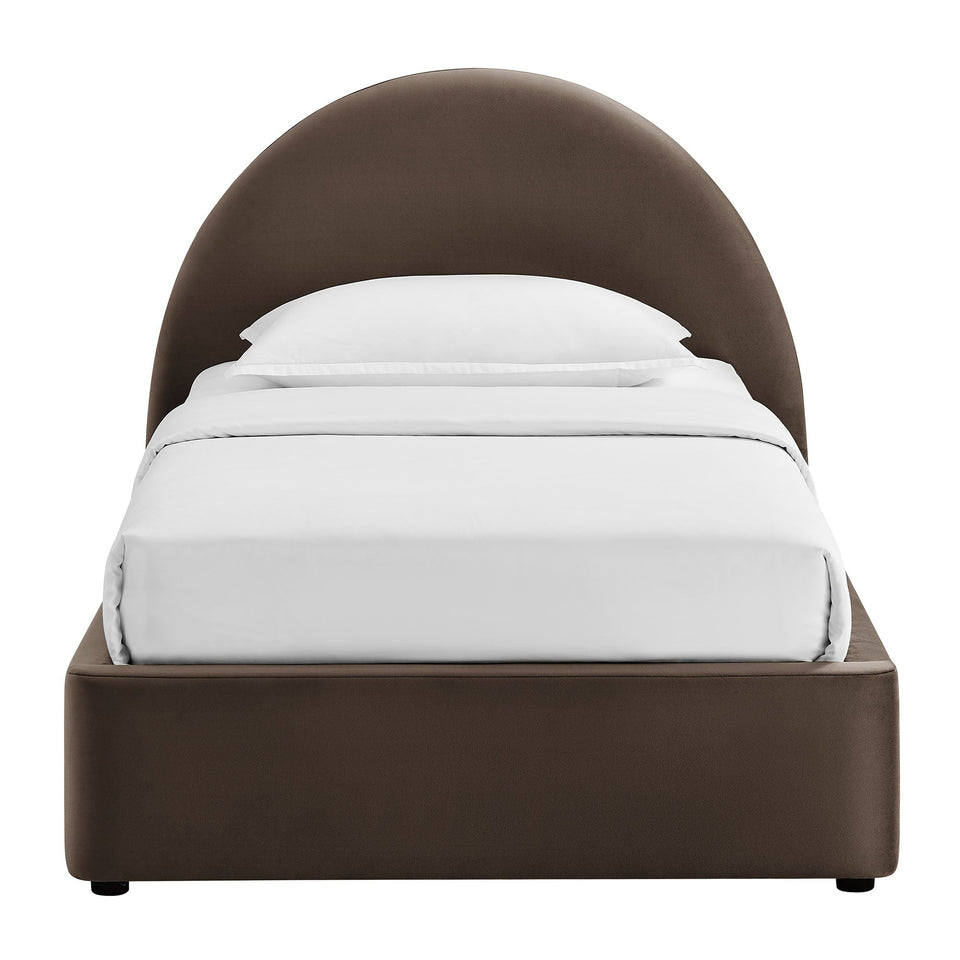 Resort Arched Performance Velvet Storage Platform Bed Frame by Modway