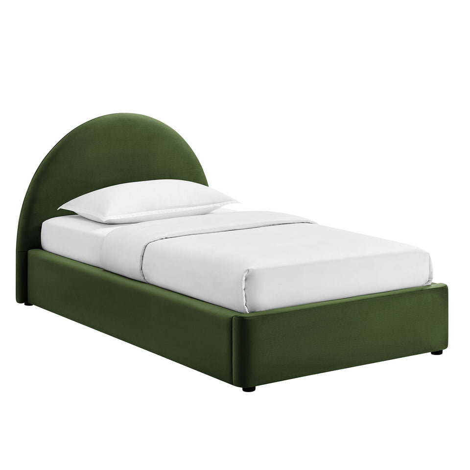 Resort Arched Performance Velvet Storage Platform Bed Frame by Modway