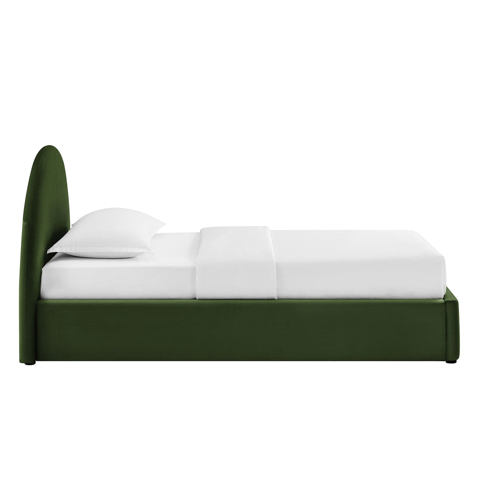 Resort Arched Performance Velvet Storage Platform Bed Frame by Modway