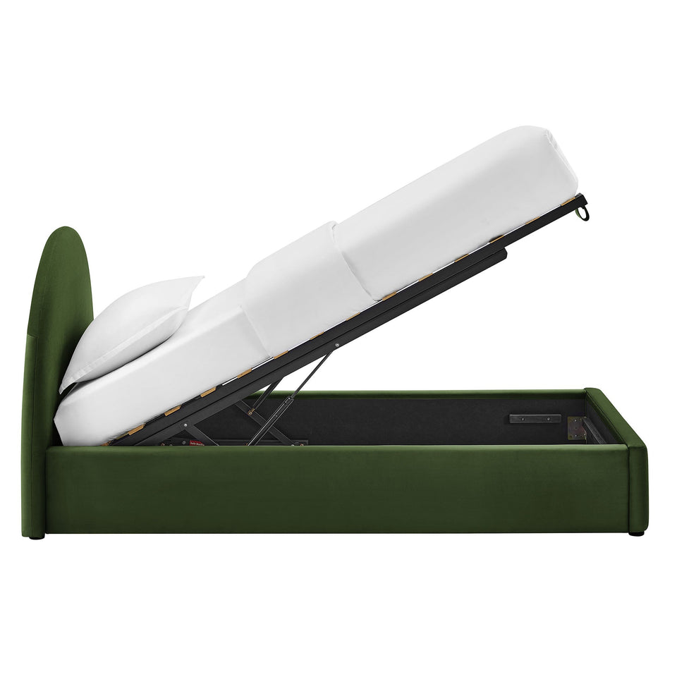 Resort Arched Performance Velvet Storage Platform Bed Frame by Modway