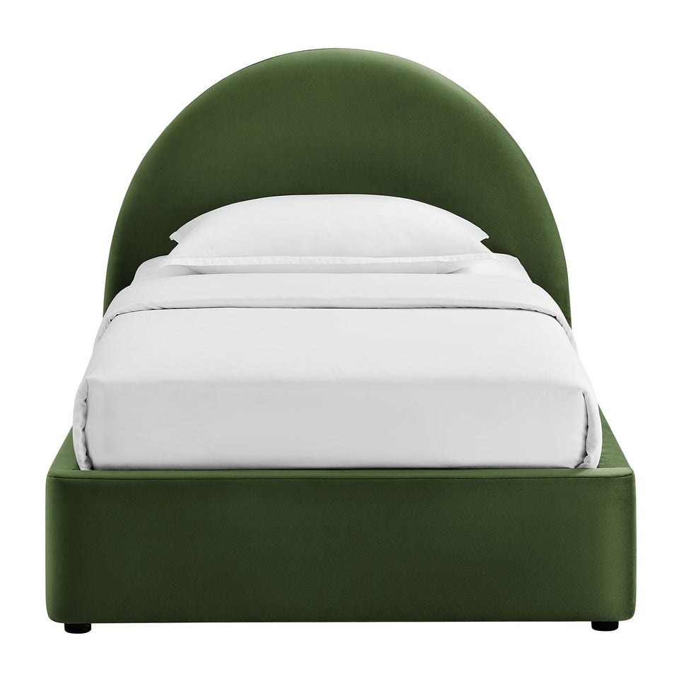 Resort Arched Performance Velvet Storage Platform Bed Frame by Modway