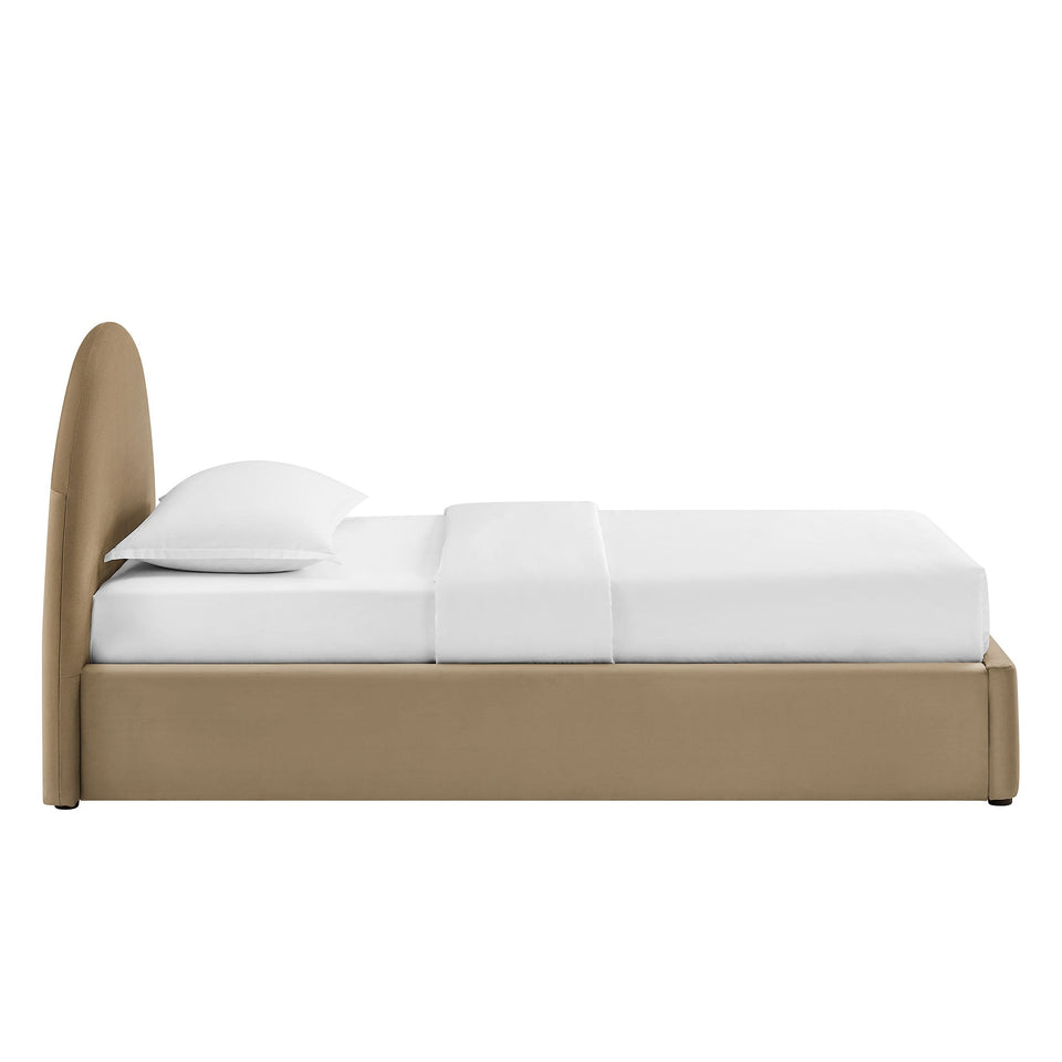 Resort Arched Performance Velvet Storage Platform Bed Frame by Modway