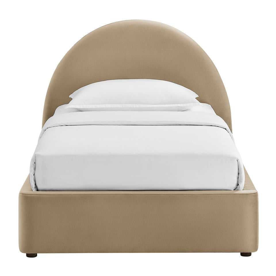 Resort Arched Performance Velvet Storage Platform Bed Frame by Modway