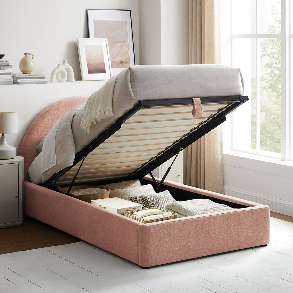 Resort Upholstered Fabric Storage Platform Bed Frame by Modway