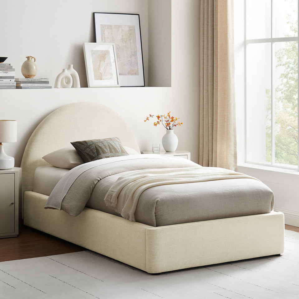 Resort Upholstered Fabric Storage Platform Bed Frame by Modway
