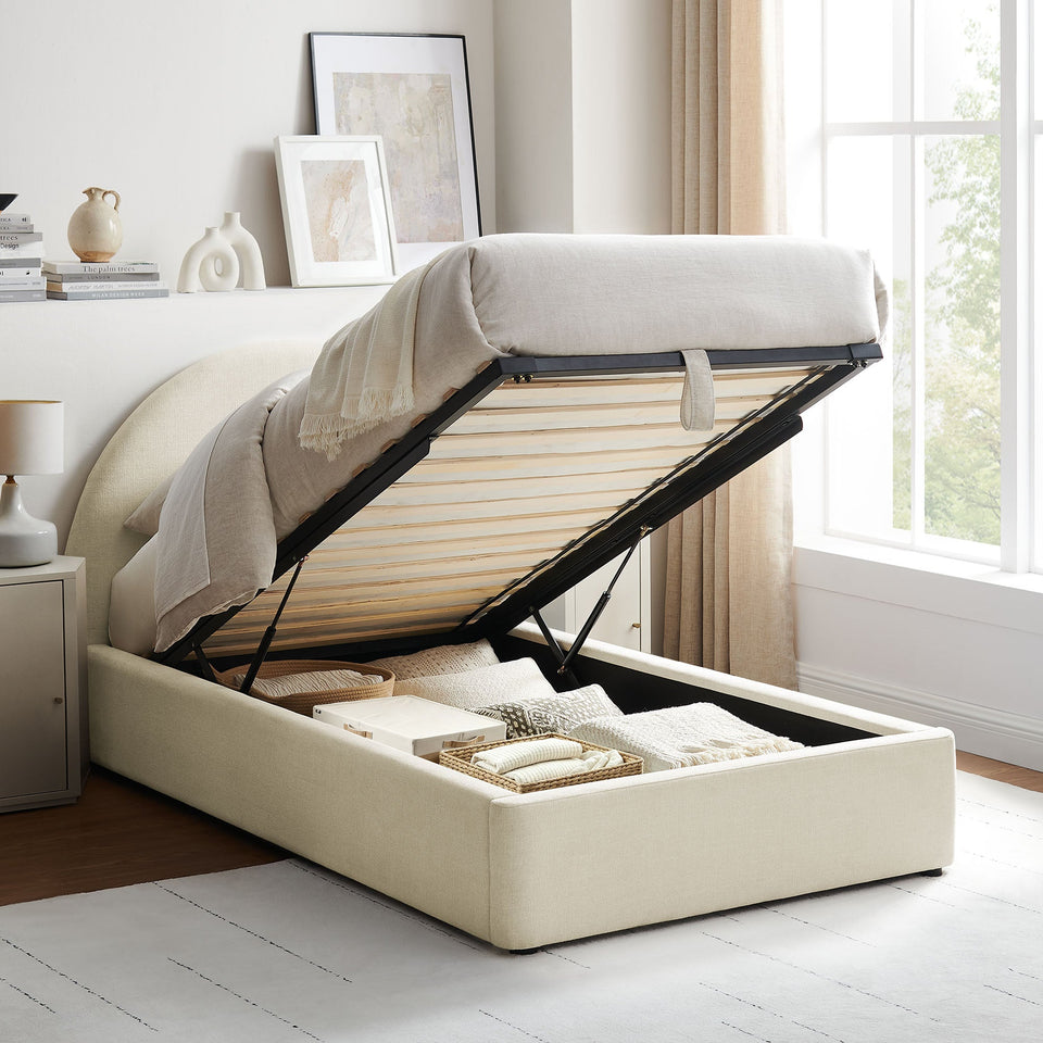 Resort Upholstered Fabric Storage Platform Bed Frame by Modway