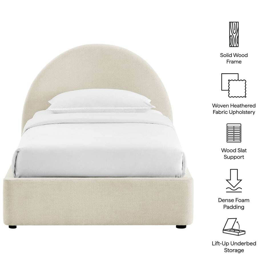 Resort Upholstered Fabric Storage Platform Bed Frame by Modway