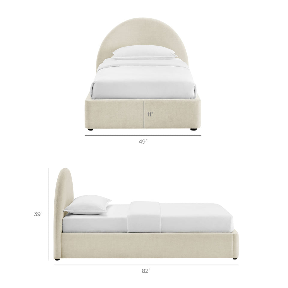 Resort Upholstered Fabric Storage Platform Bed Frame by Modway