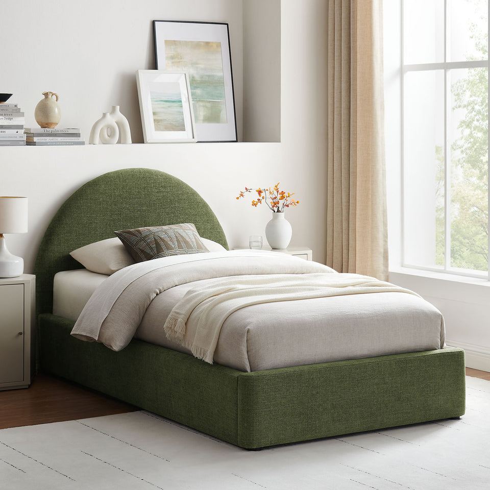 Resort Upholstered Fabric Storage Platform Bed Frame by Modway